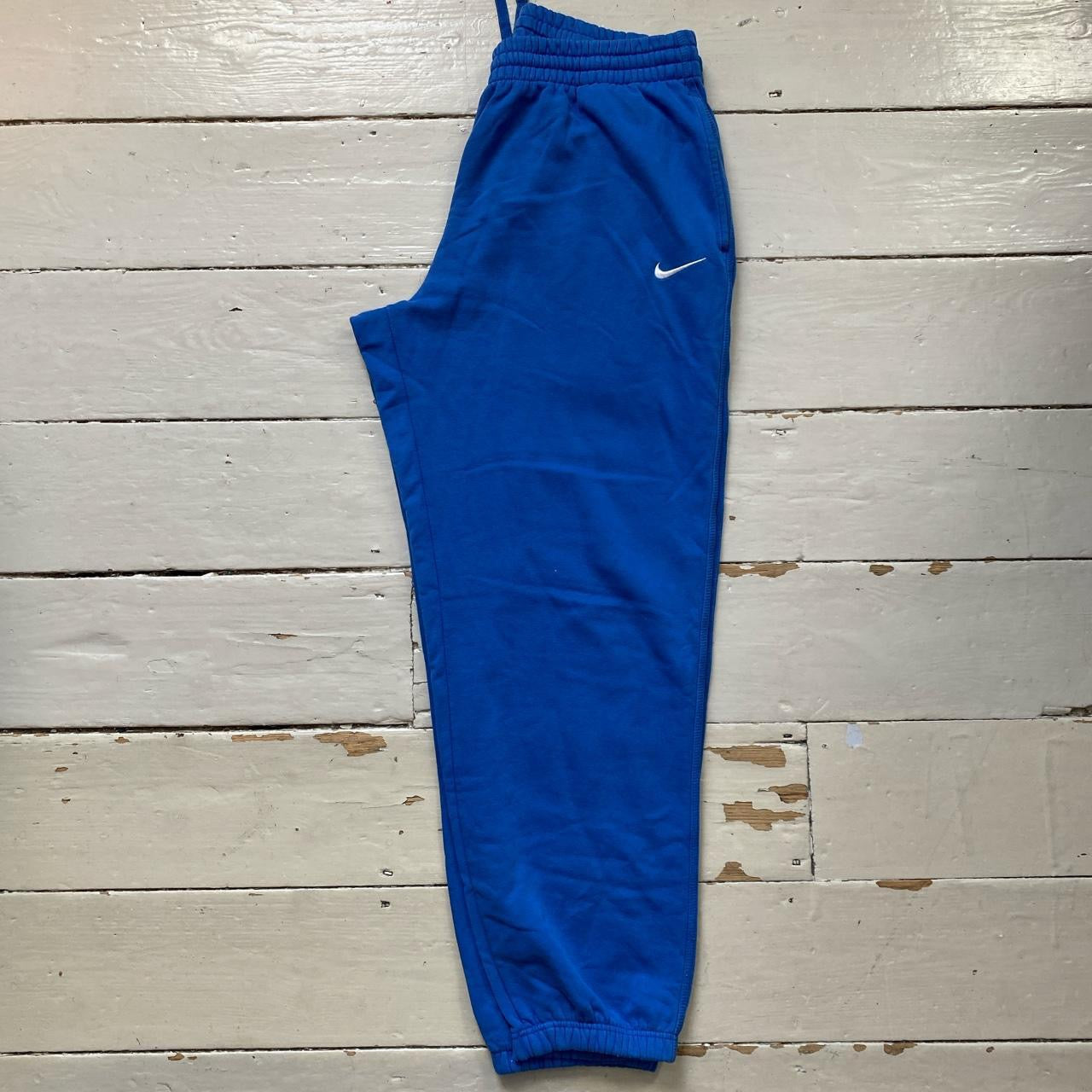Nike Vintage Athletic Department Blue and White Joggers (Large)