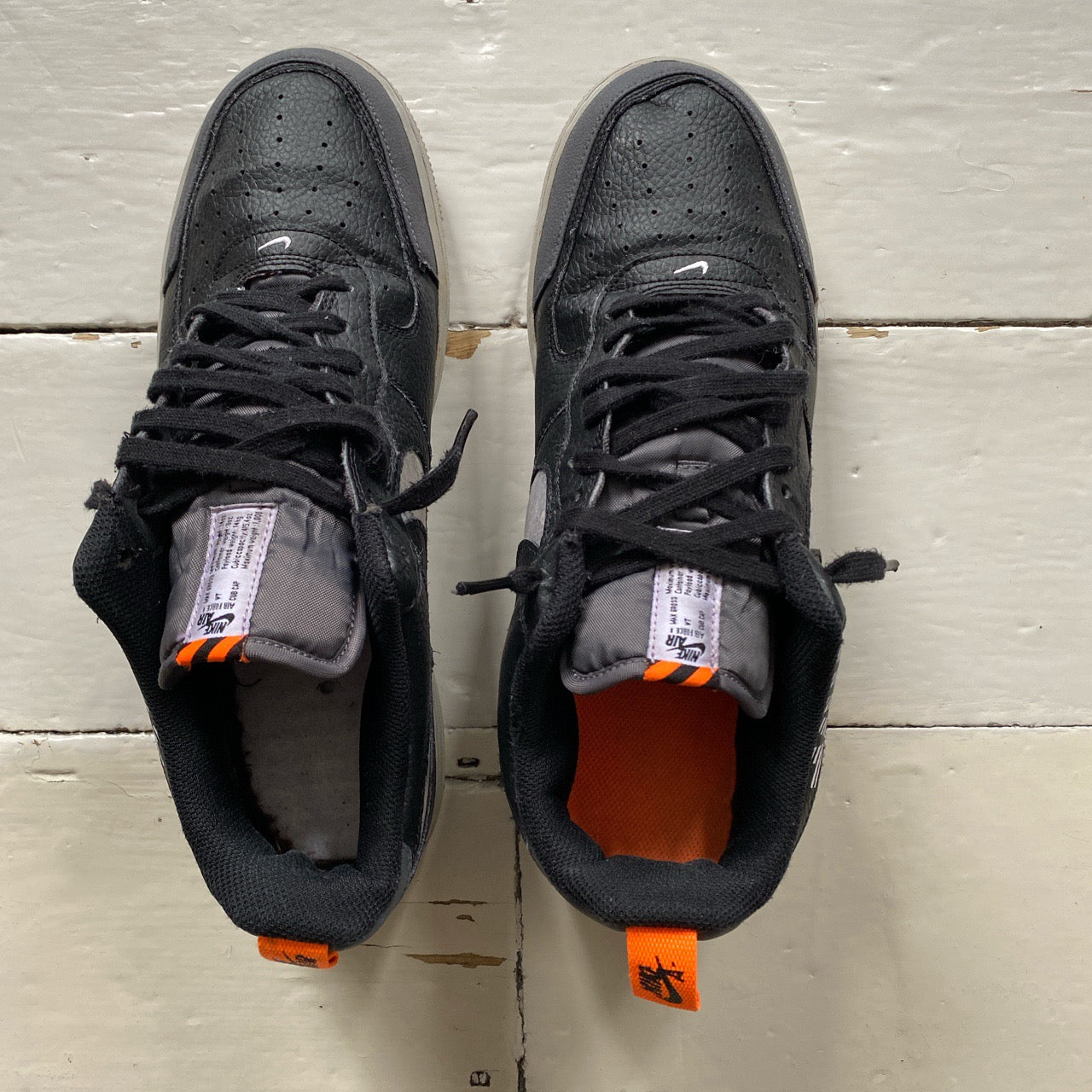 Nike Air Force 1 Black and Silver (UK 11)