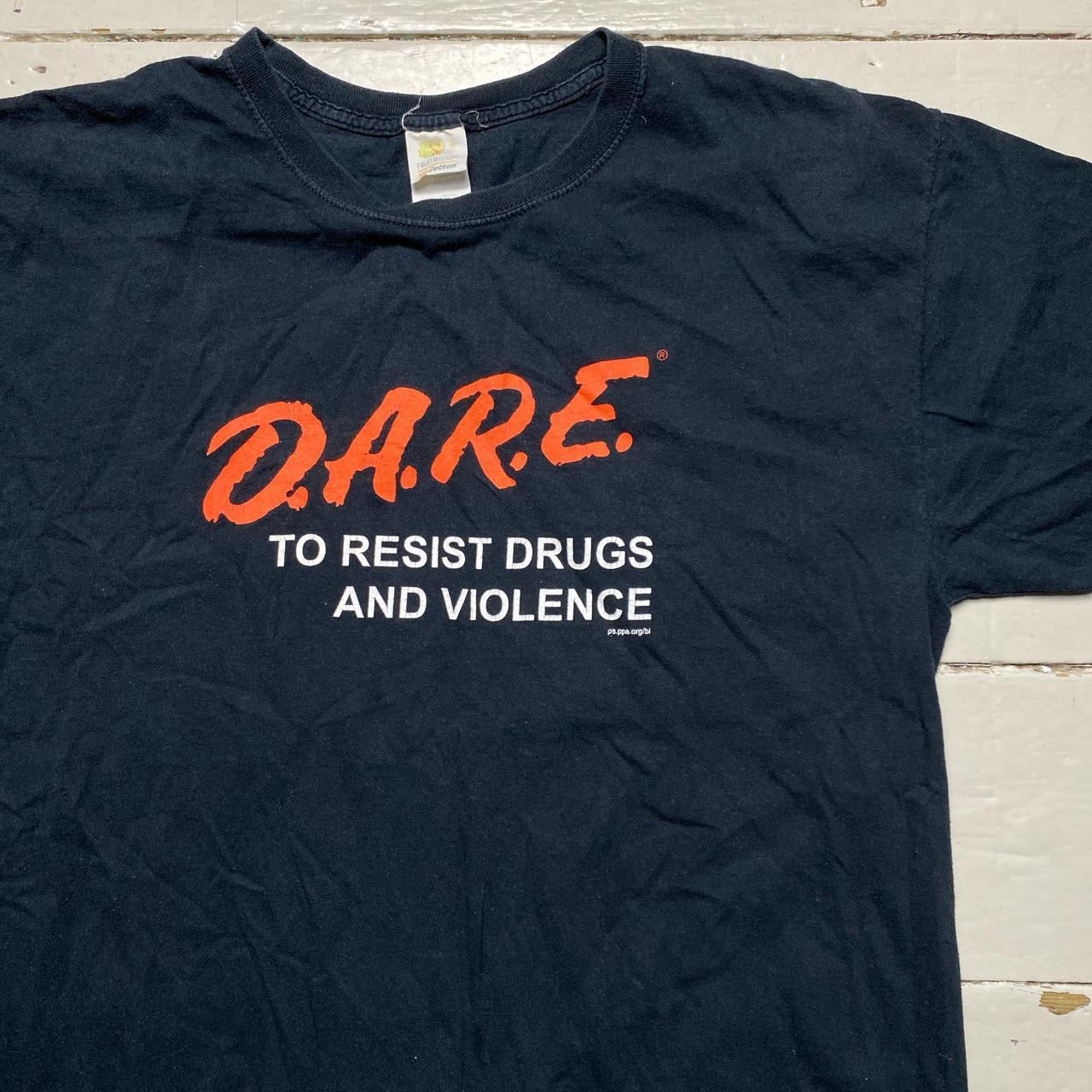 DARE To Resist Drugs and Violence Vintage T Shirt (Large)