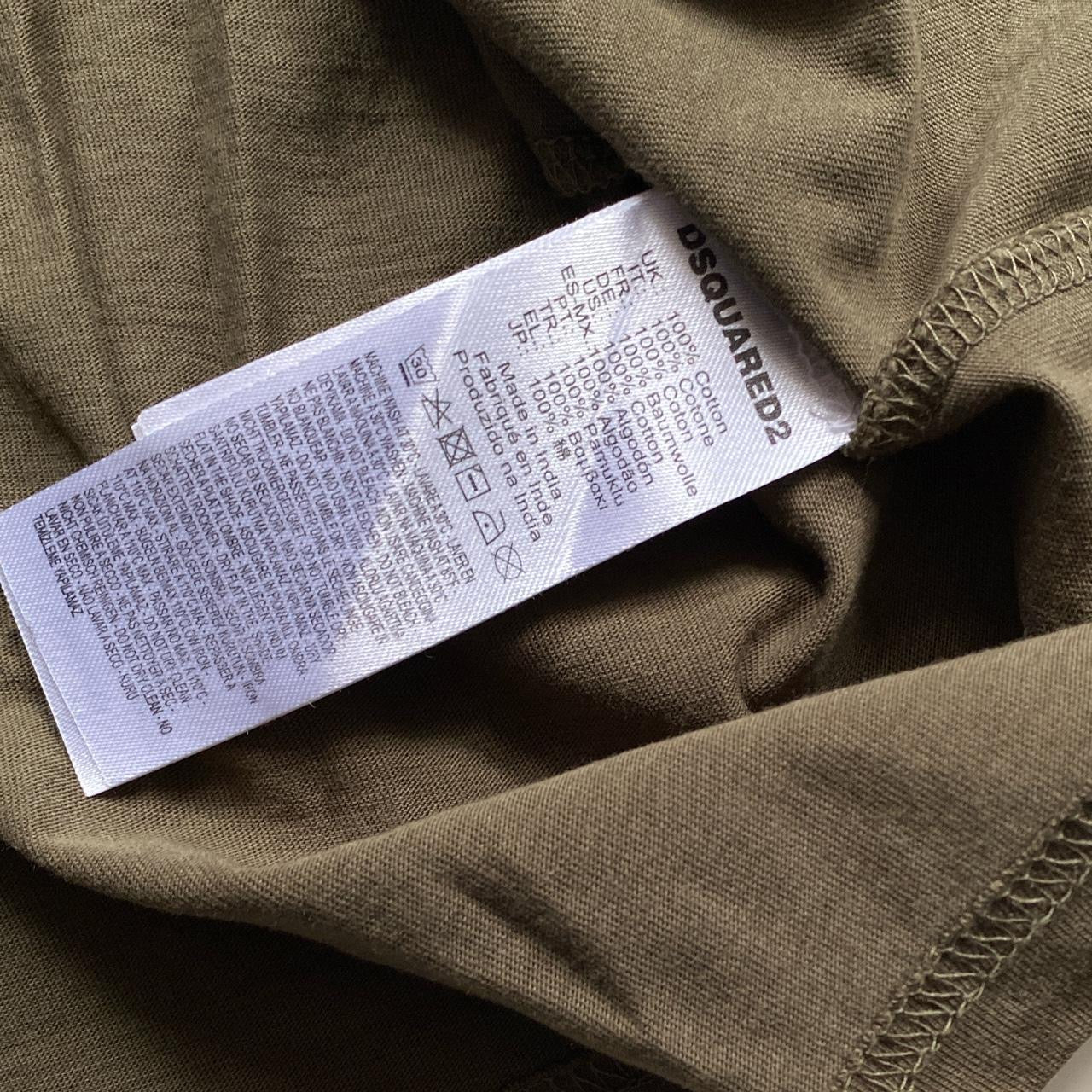 Dsquared Patch Khaki Junior T Shirt (16 Years)