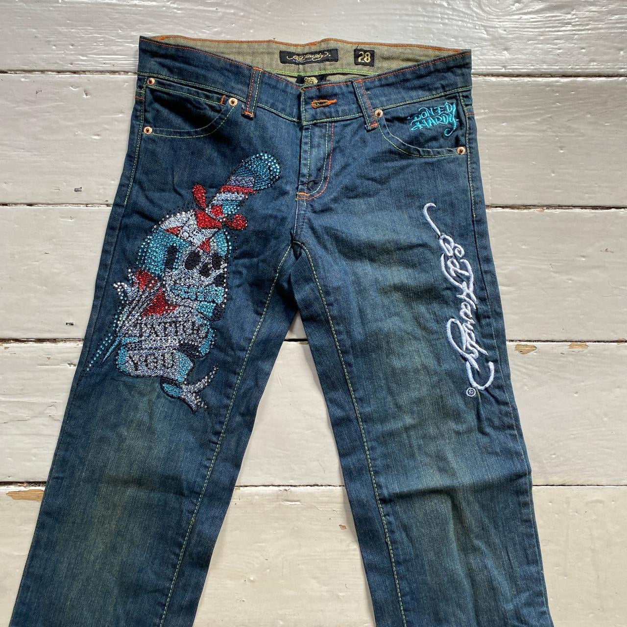 Ed Hardy Womens Tattoo Diamante Jeans (28/31)