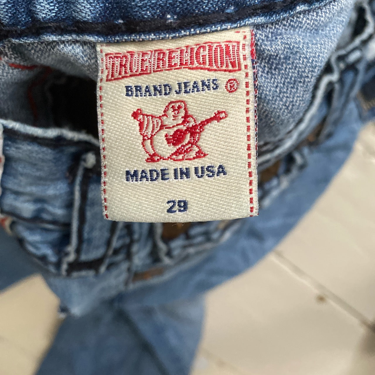 True Religion Ricky Super T Big Stitch Jeans (29W)