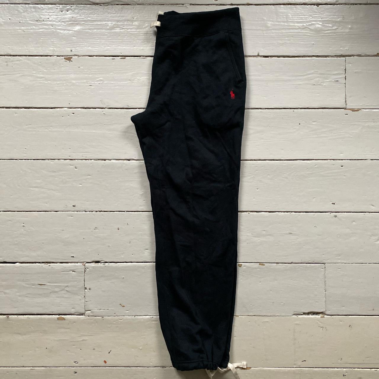 Ralph Lauren Polo Black and Red Joggers (Large)