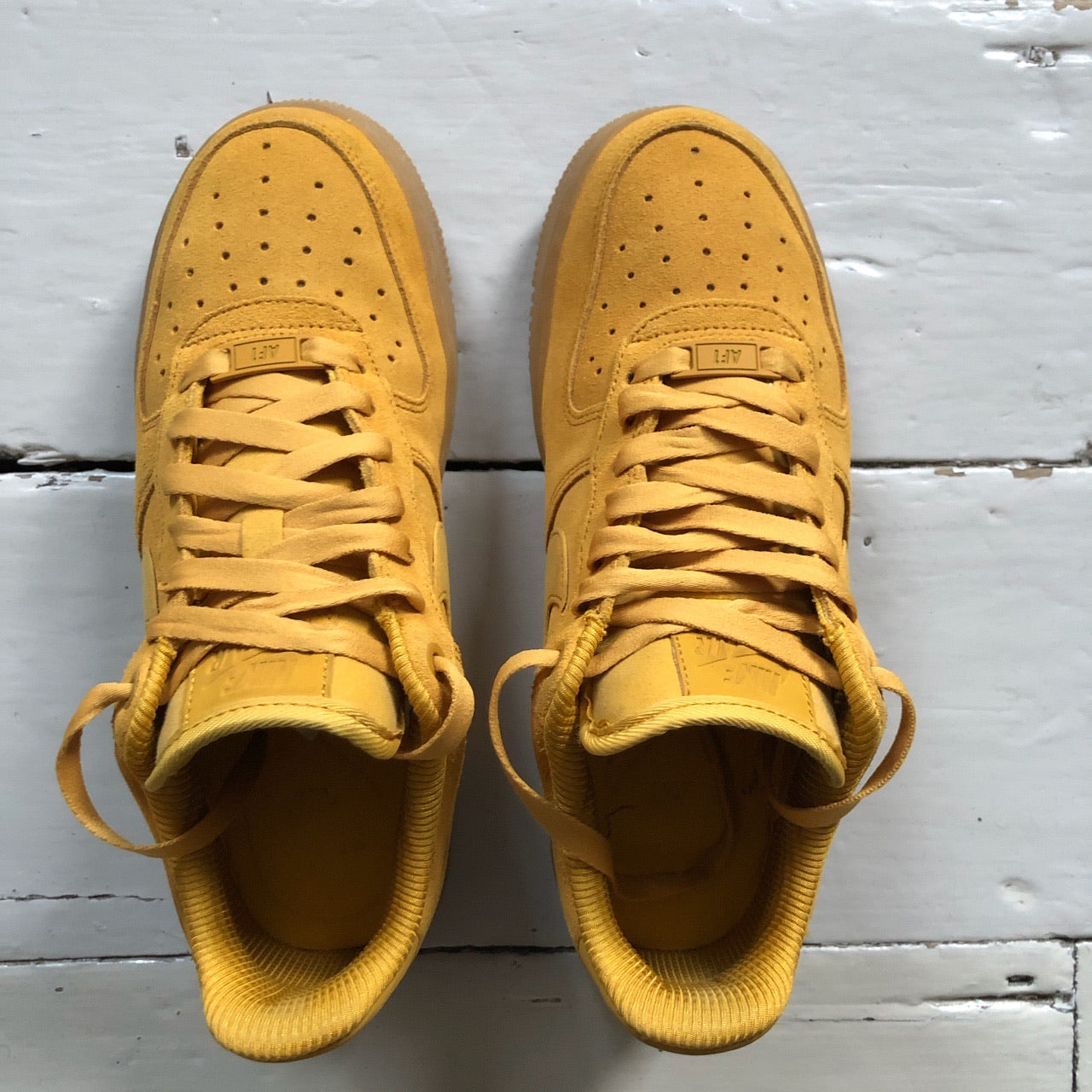 Nike Air Force 1 Mustard Yellow Suede (UK 5)