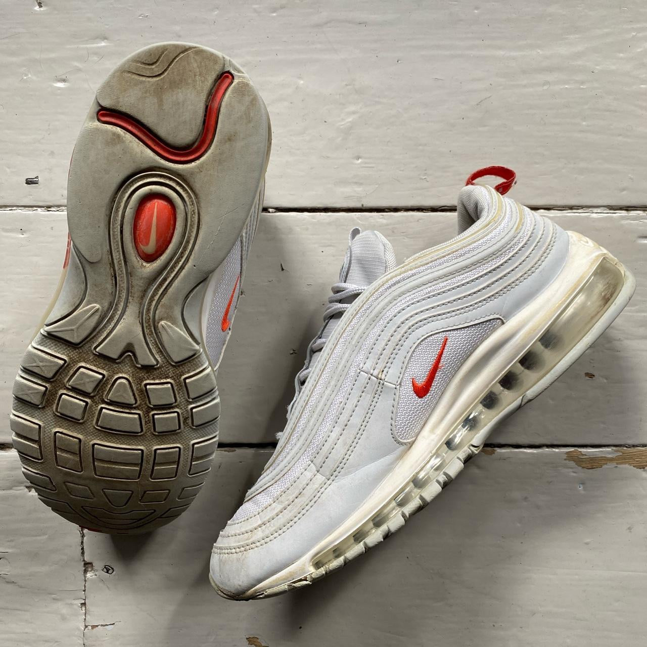 Nike Air Max 97 White and Orange (UK 8)