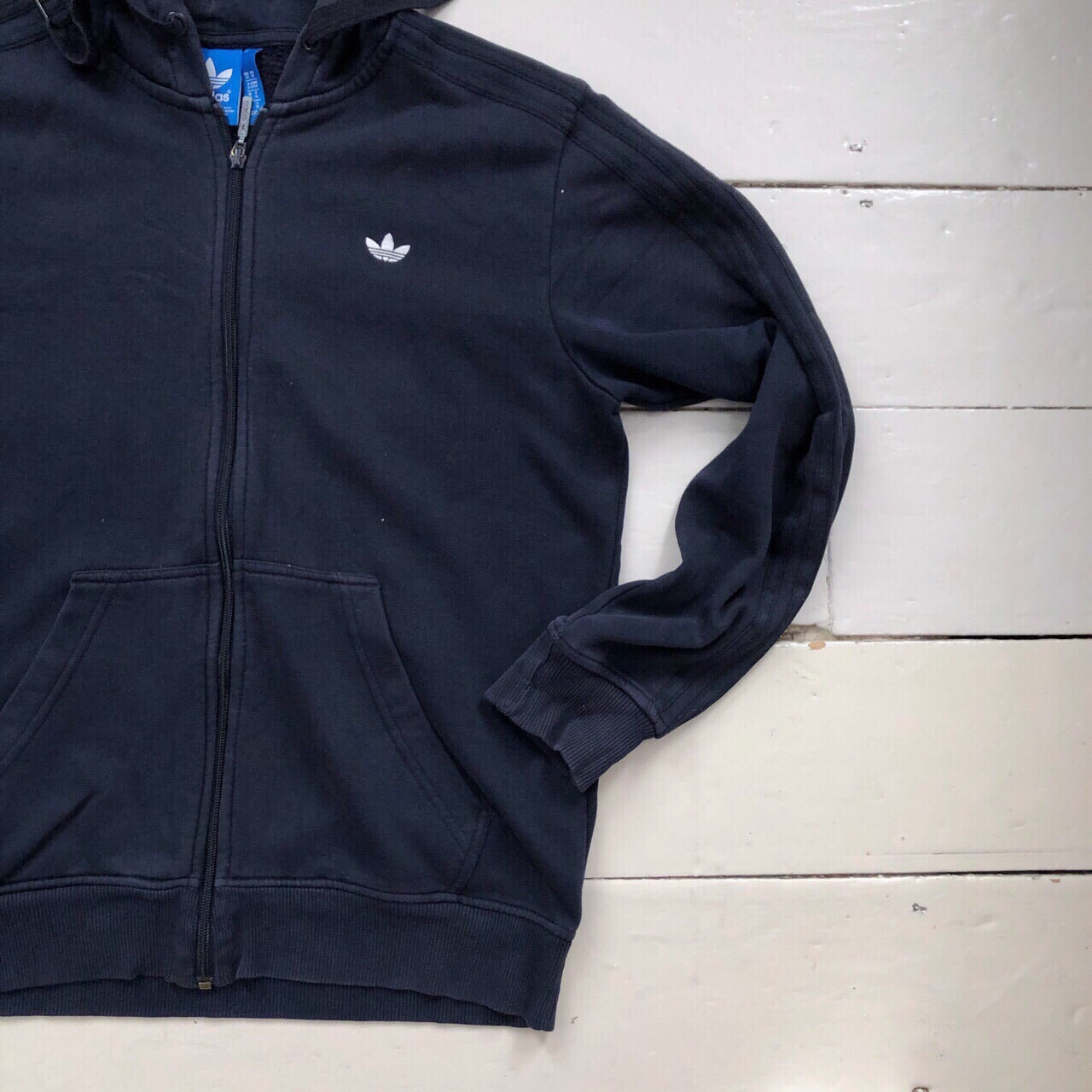 Adidas Originals Navy Hoodie (Medium)