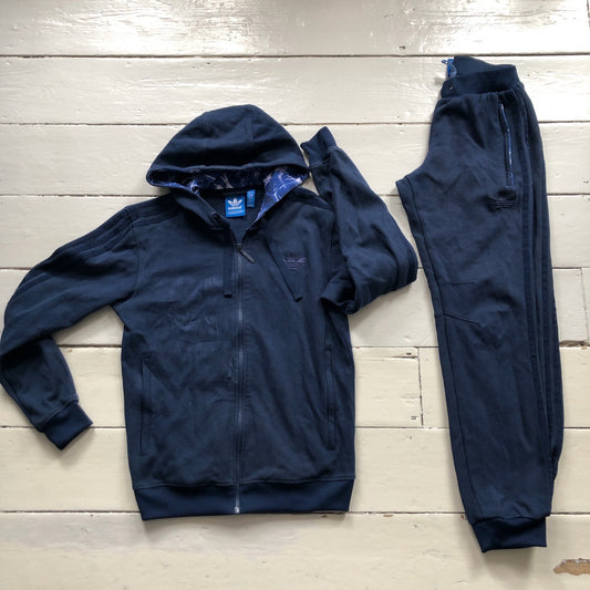 Adidas Originals Navy Full Tracksuit (Small)