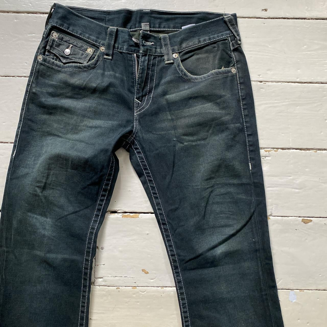 True Religion Straight Jeans Black and White (32/34)