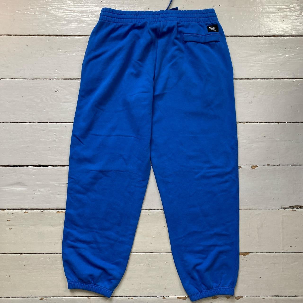 Nike Vintage Athletic Department Blue and White Joggers (Large)