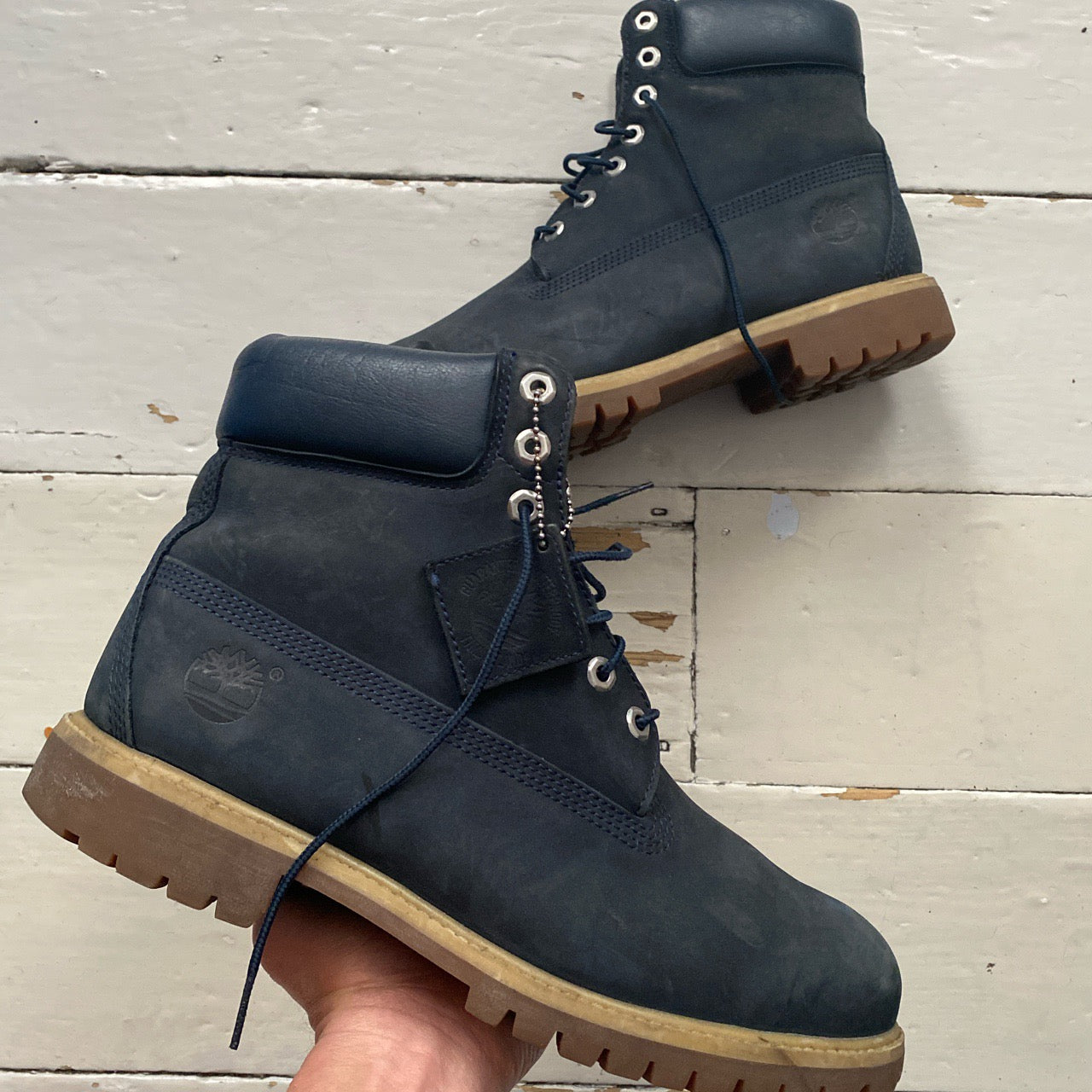 Timberland Navy Boots (UK 10)