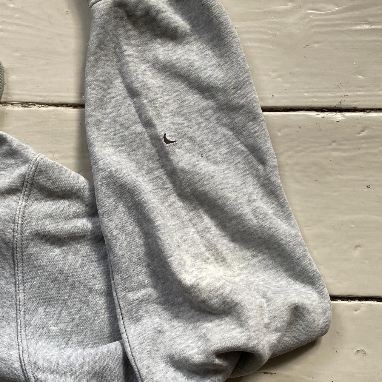 Nike Swoosh Light Grey Hoodie (Small)