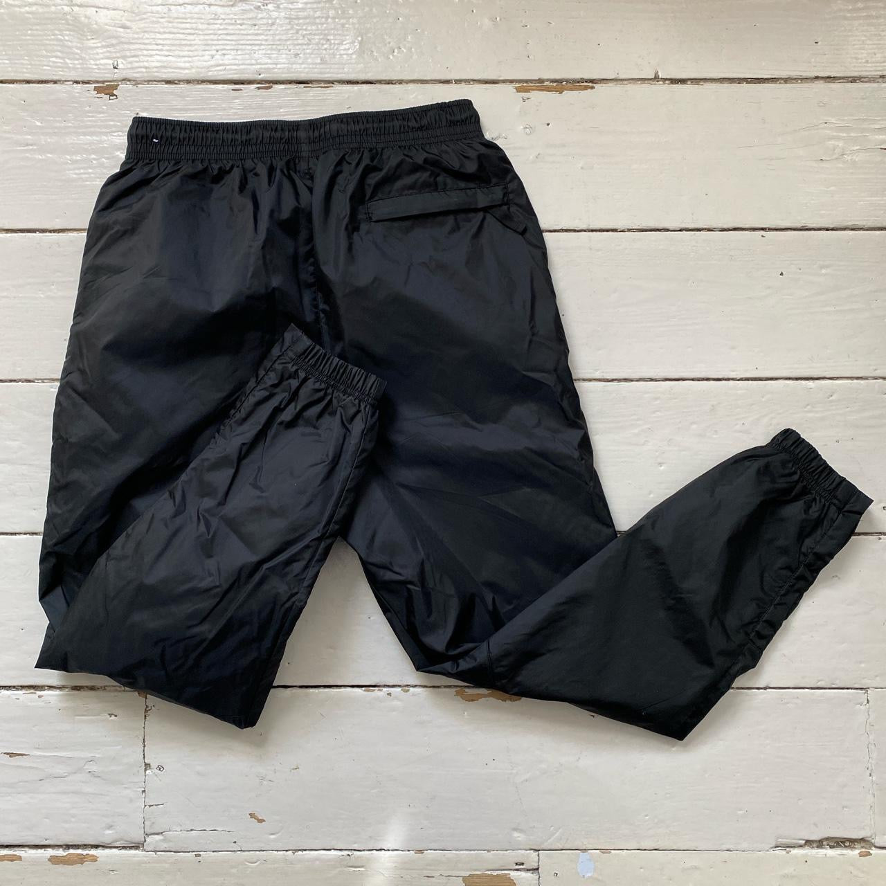 Nike Swoosh White and Black Shell Bottoms (Medium)
