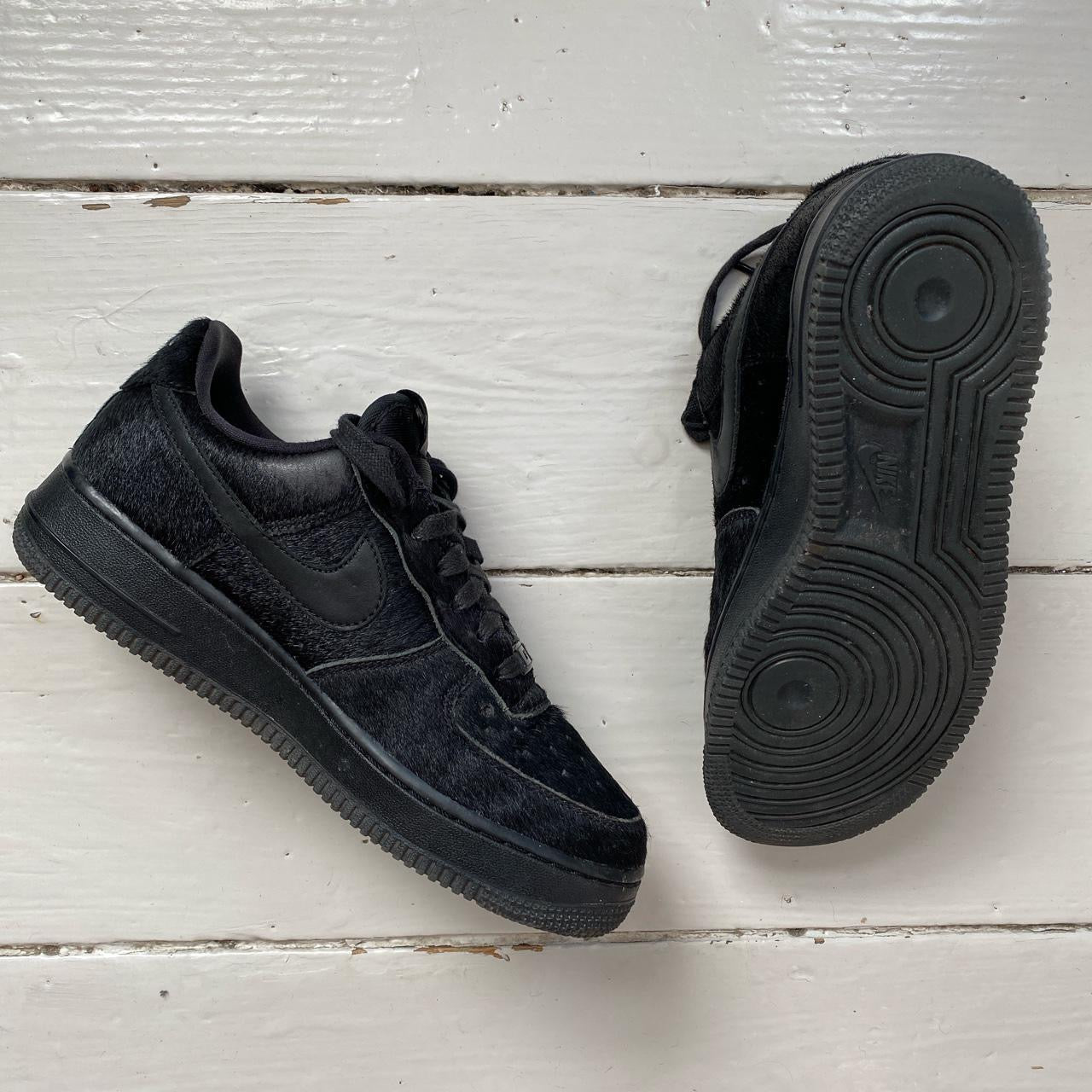 Nike Air Force 1 Black Pony Hair (UK 5)