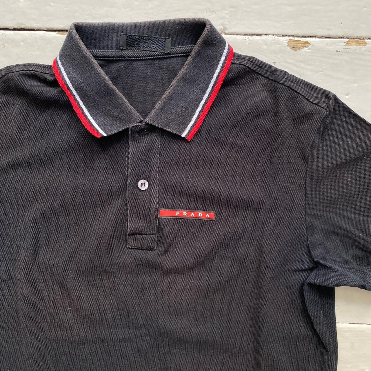 Prada Black Polo Shirt (Small)