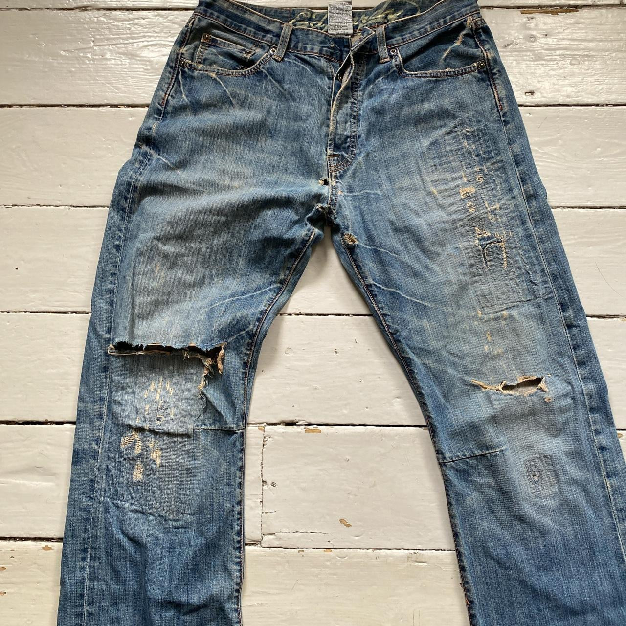 Ed Hardy Skull Embroidered Jeans (34/34)