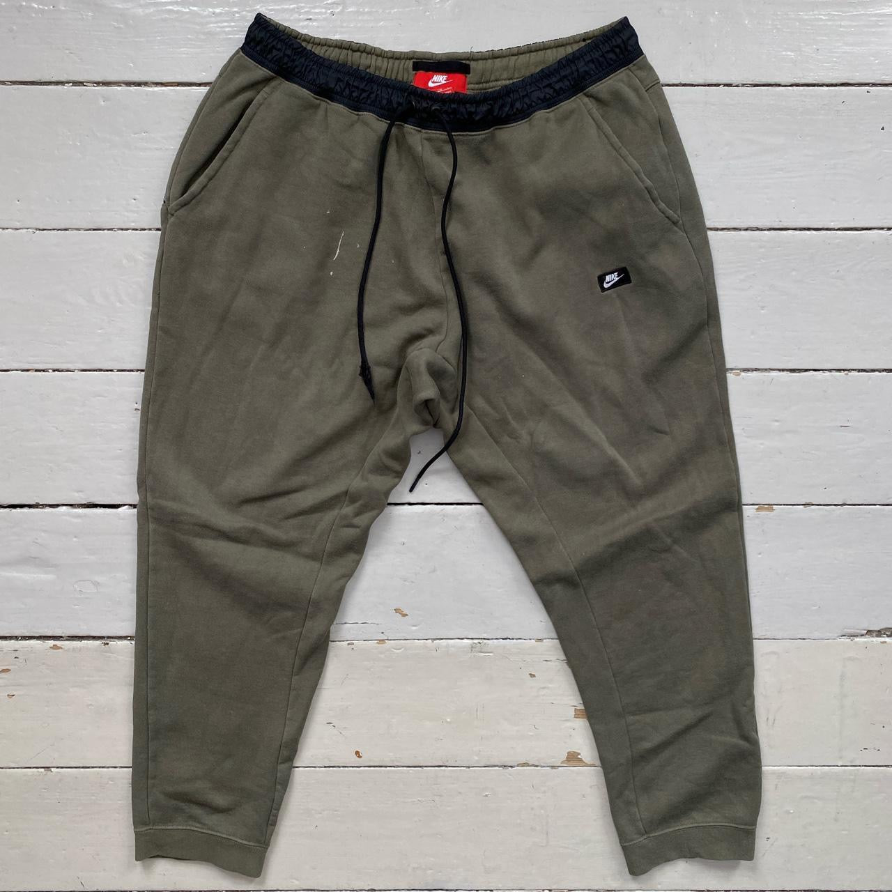 Nike Swoosh Box Logo Green Joggers (XXL)