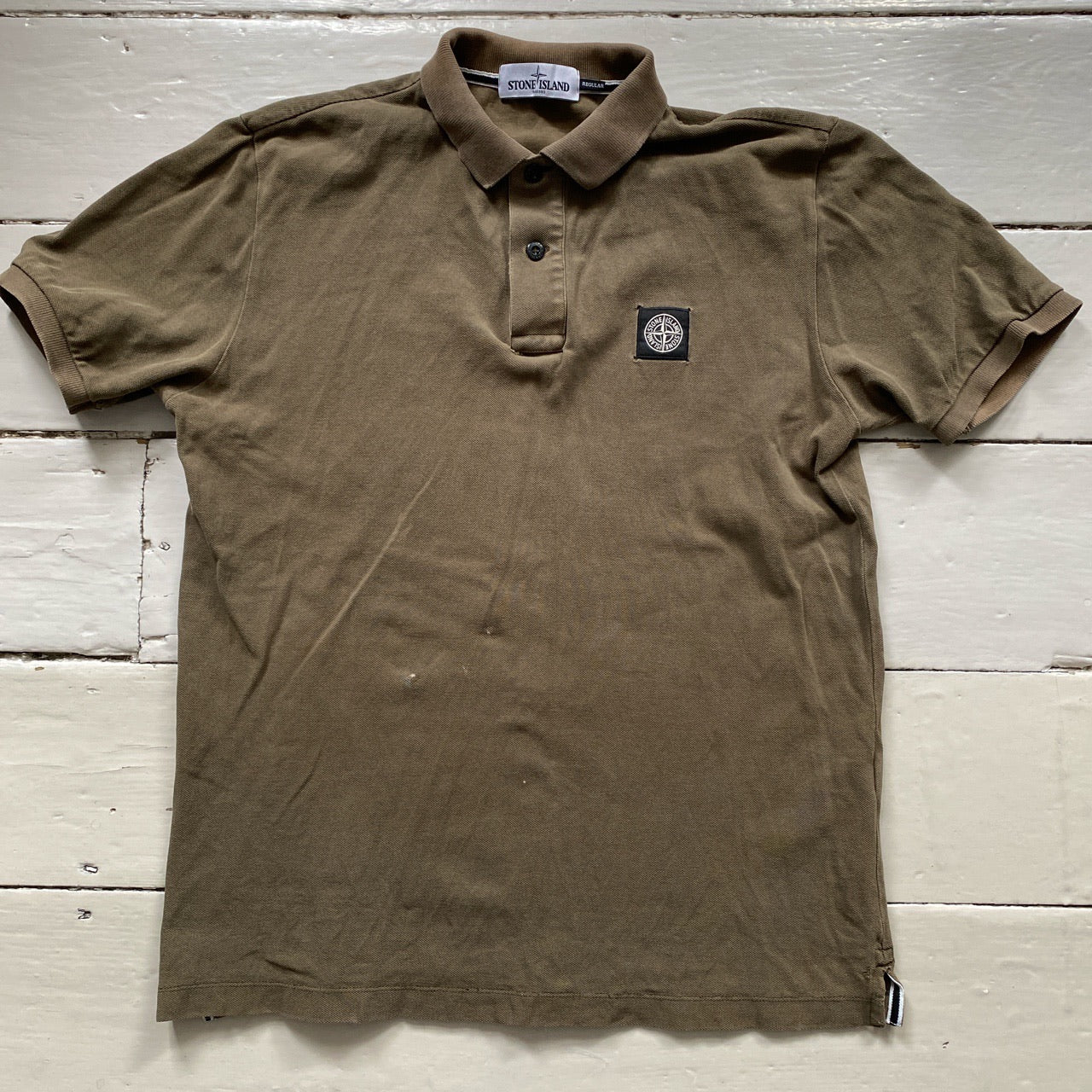 Stone Island Olive Polo (Medium)