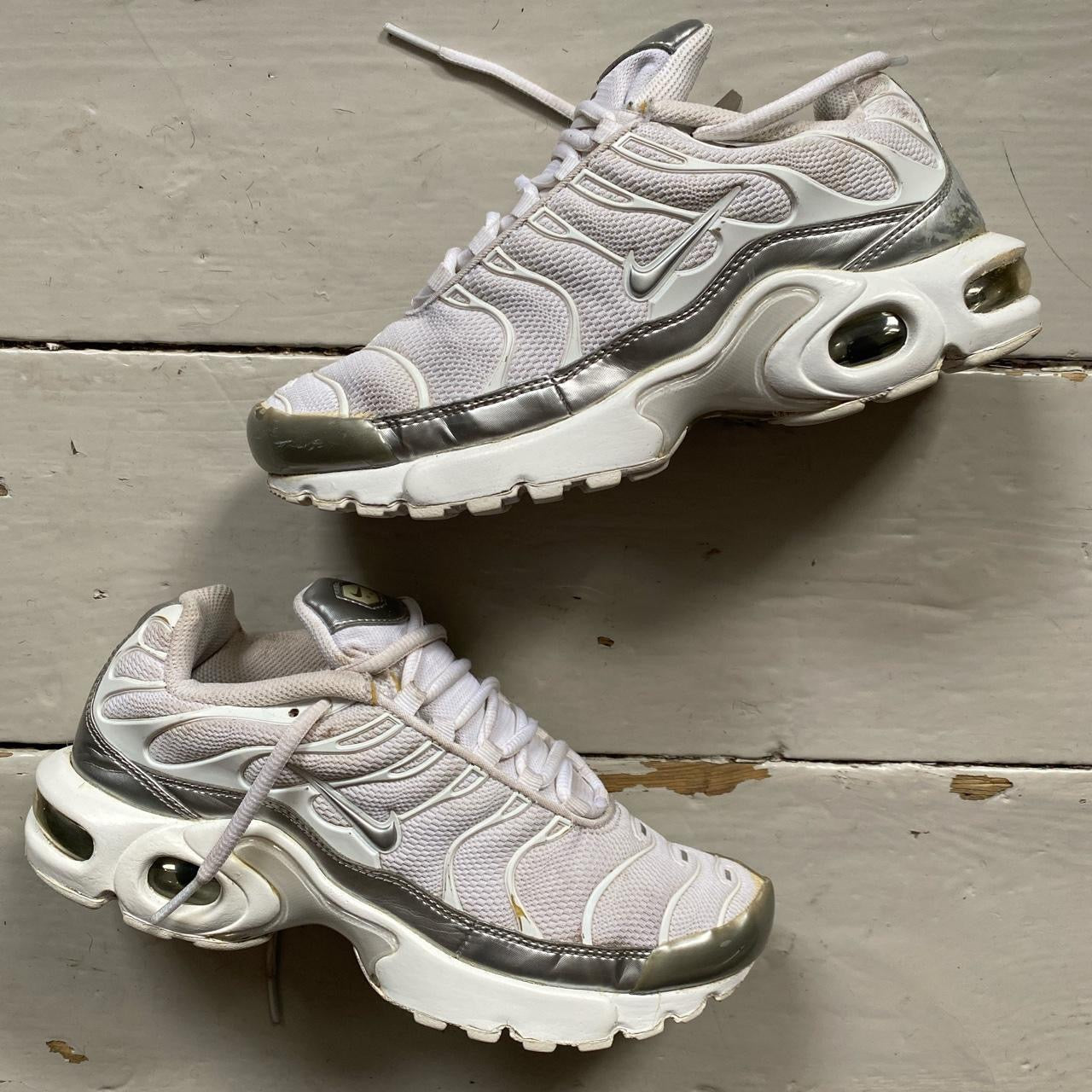 Nike TN Air Max Plus White and Silver (UK 5)