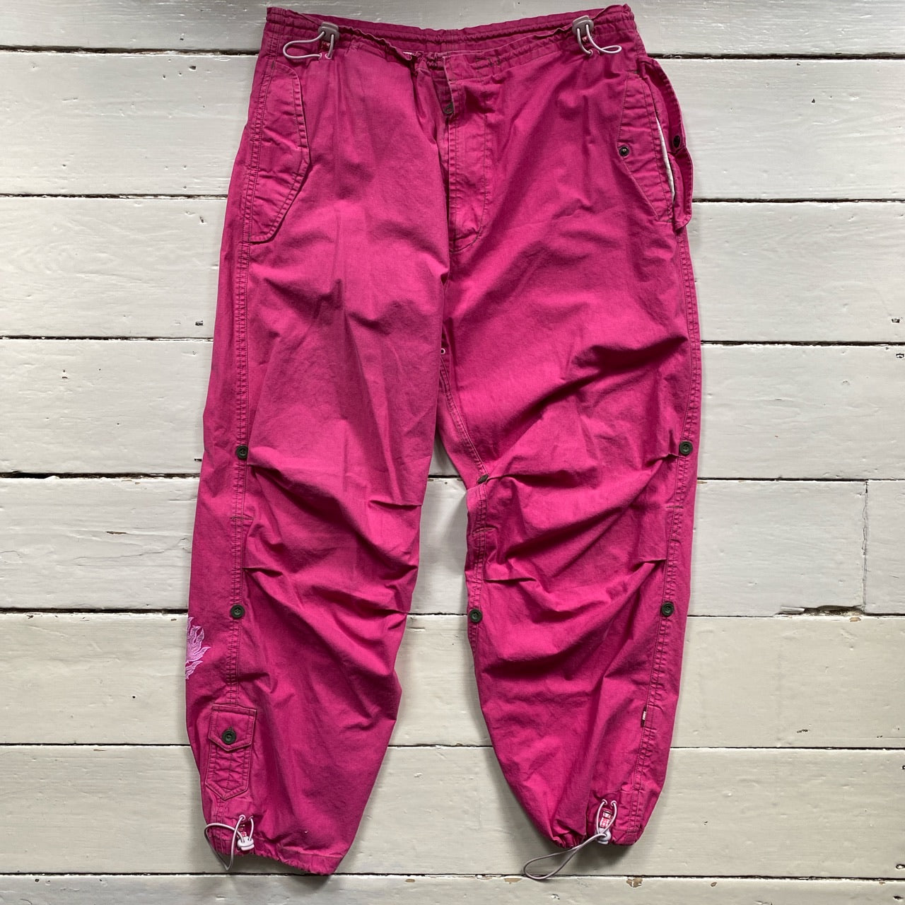 Maharishi Pink Dragon Cargo Trousers (Medium)