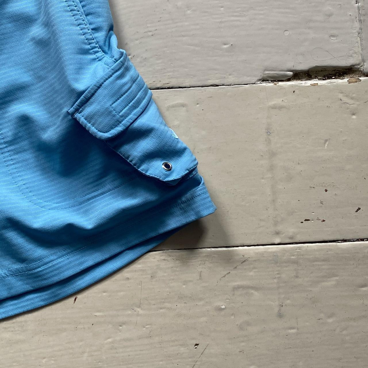 Nike Swoosh Light Blue Shorts (Size 8/10)