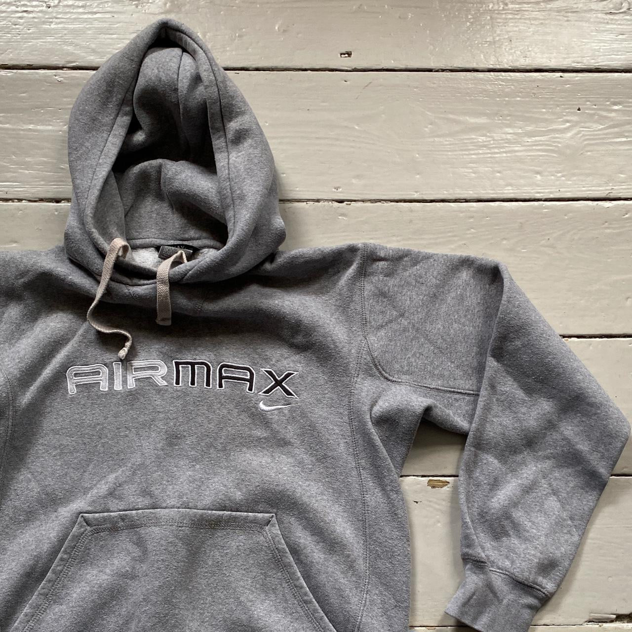 Nike Air Max Vintage Spellout Grey Hoodie (Medium)