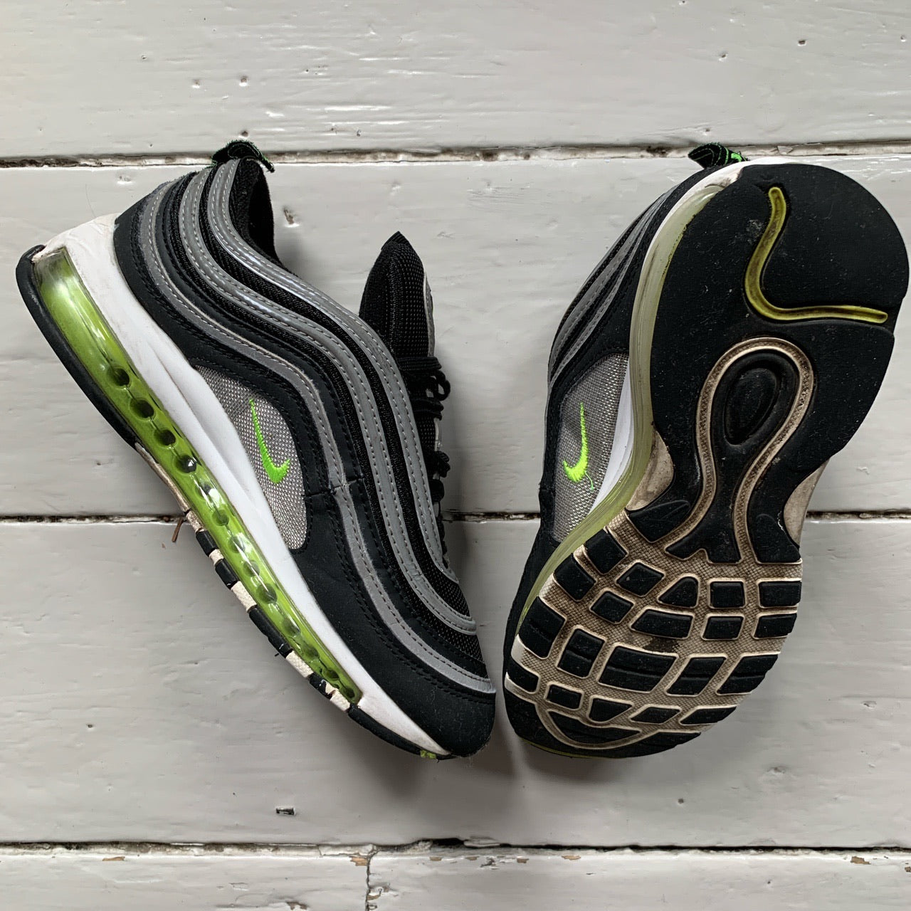 Nike Air Max 97 Neon and Black (UK 4.5)
