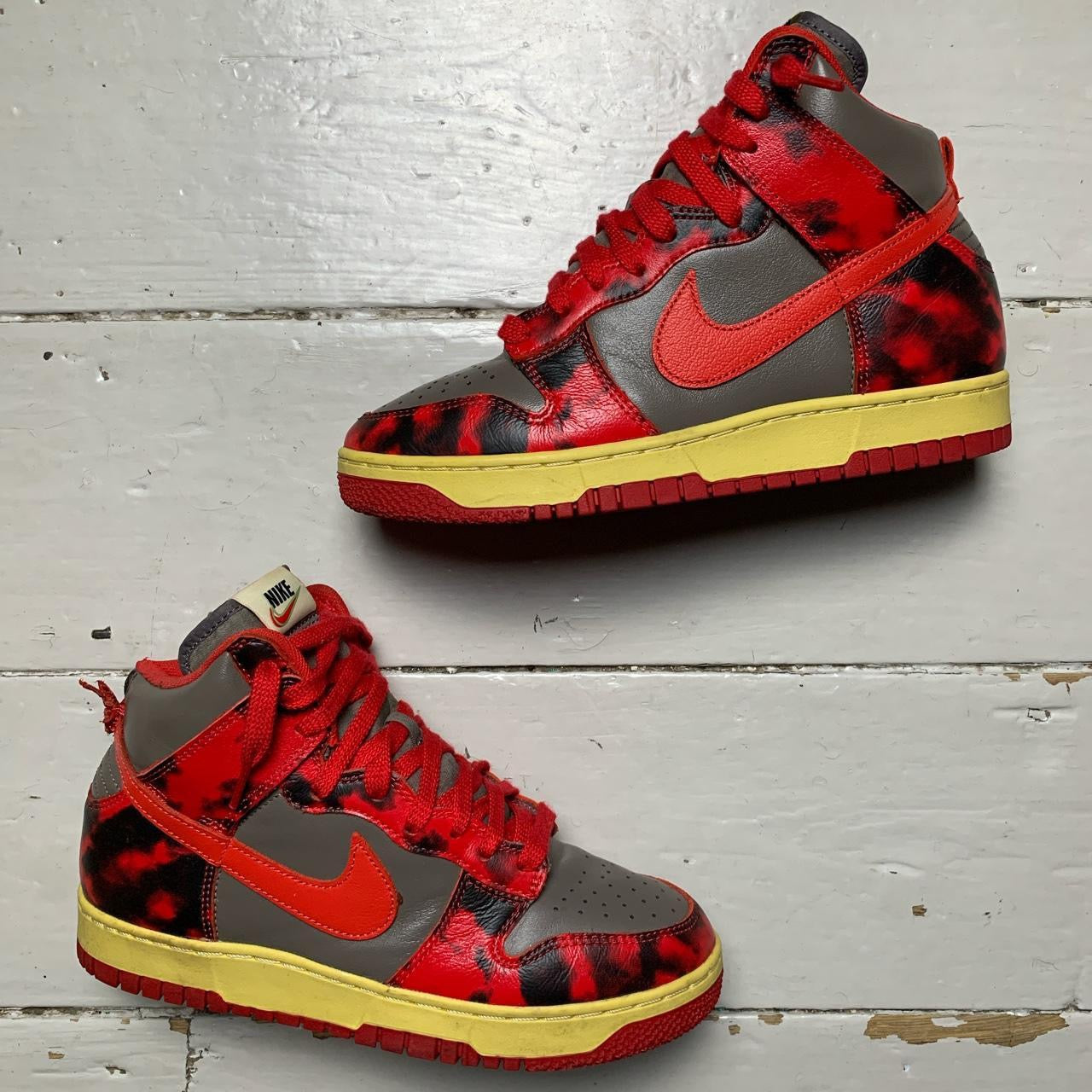 Nike Dunk High 1985 Red Acid Wash (UK 6)