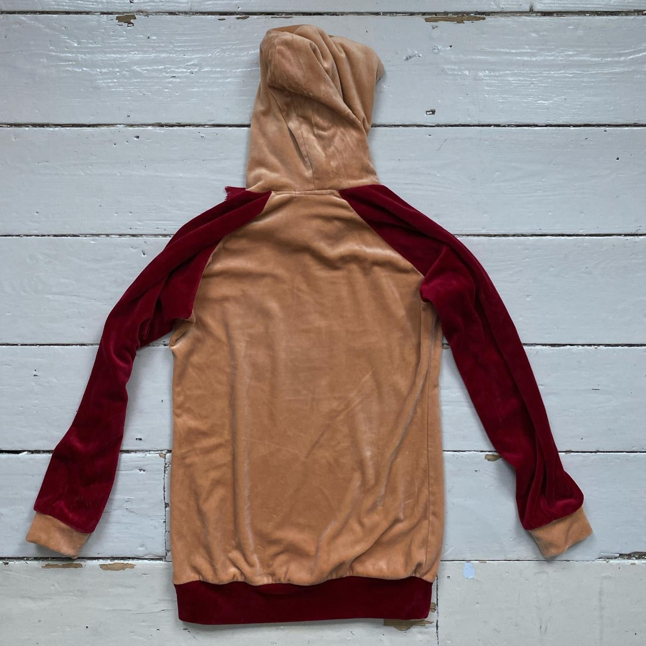 Fila Velour Rouge and Peach Womens Hoodie (XL)