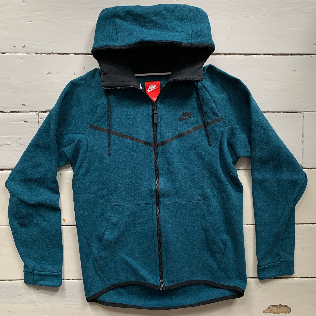 Nike Tech Fleece Teal Hoodie (Small)