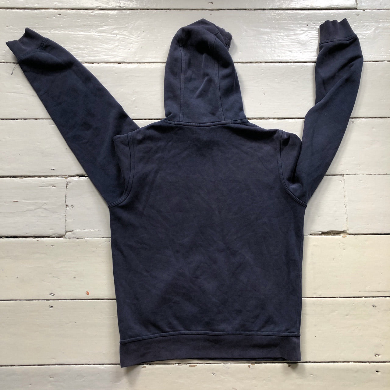 Nike Club Spellout Navy Hoodie (Small)