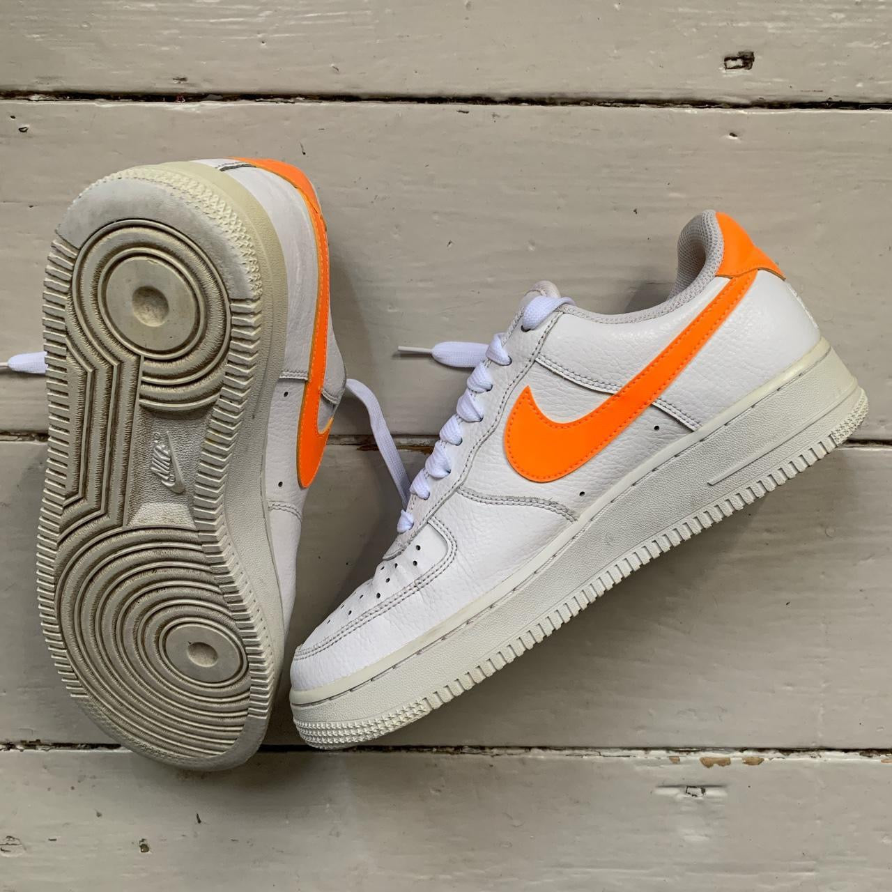 Nike Air Force 1 White and Orange (UK 6.5)