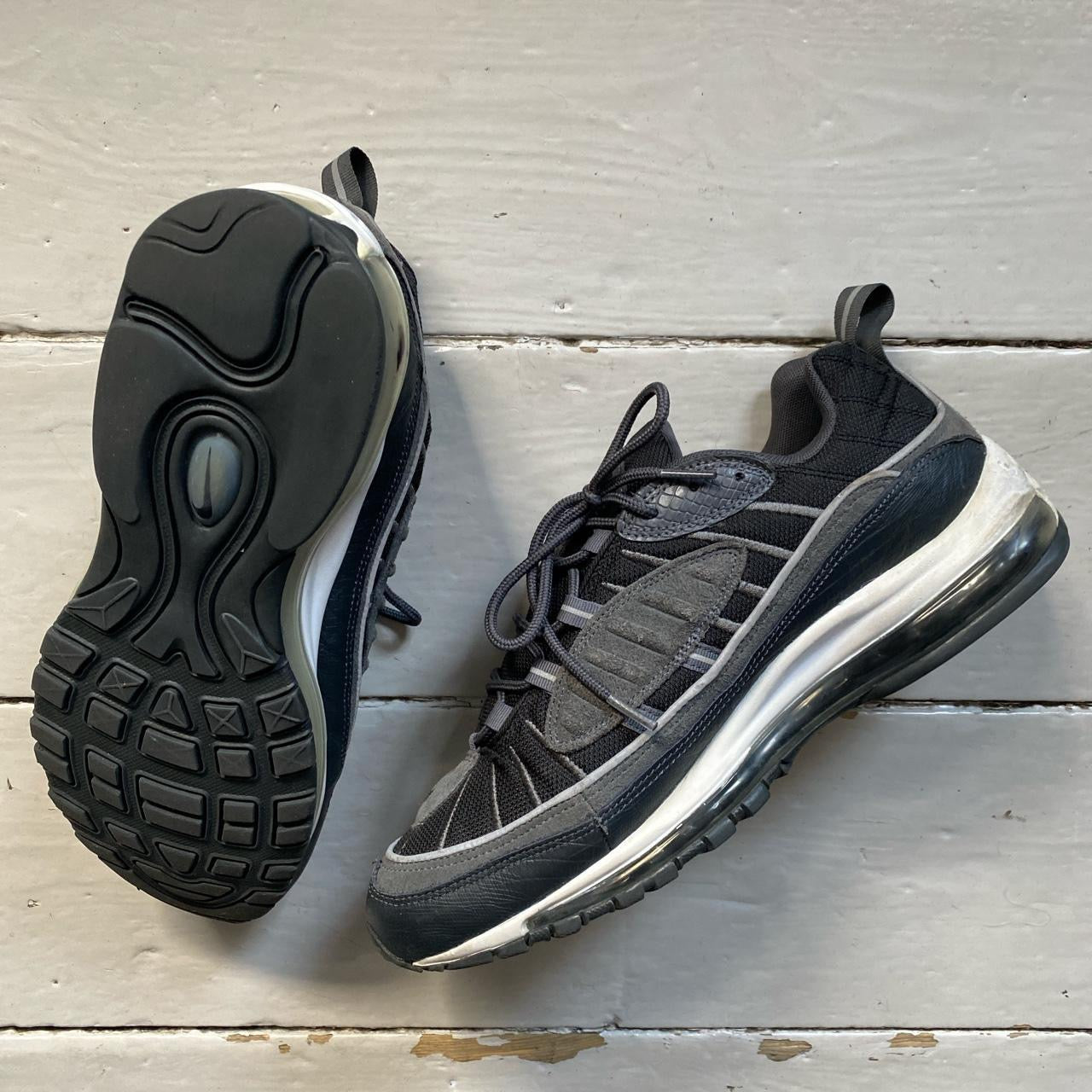 Nike Air Max 98 Black and White (UK 10)
