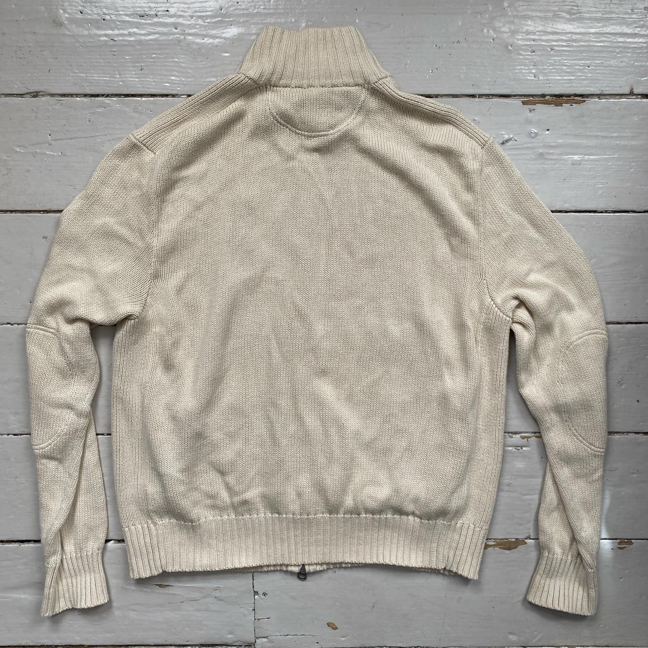 Polo Ralph Lauren Zip Cream Jumper (XL)