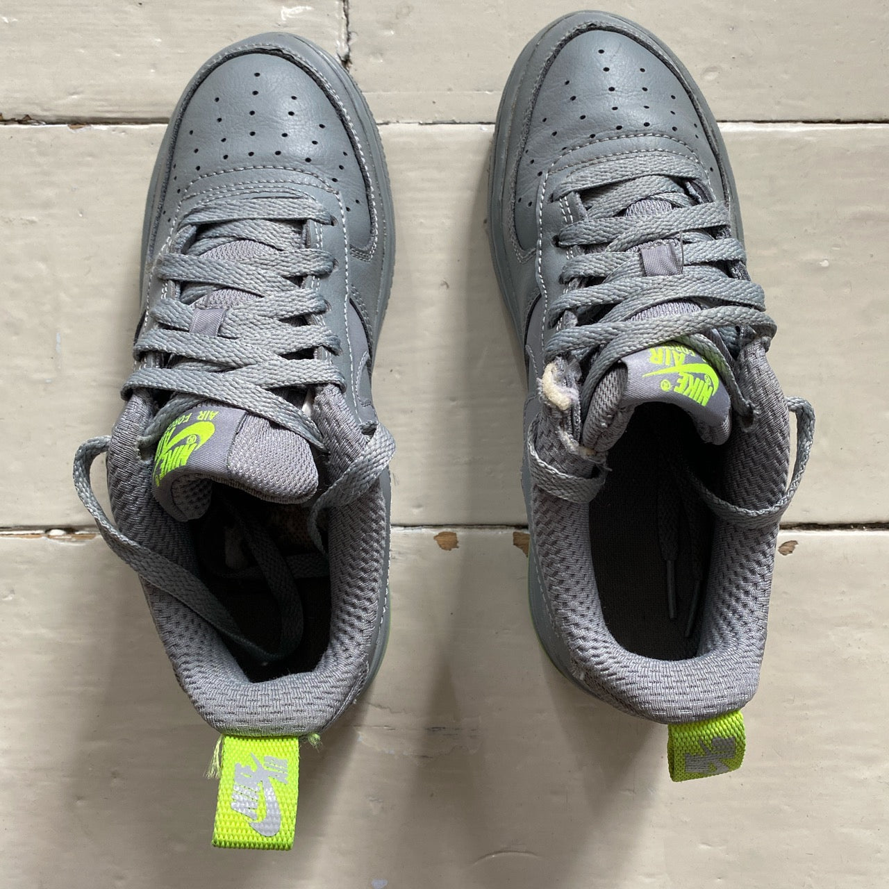 Nike Air Force 1 Grey and Green (UK 3)