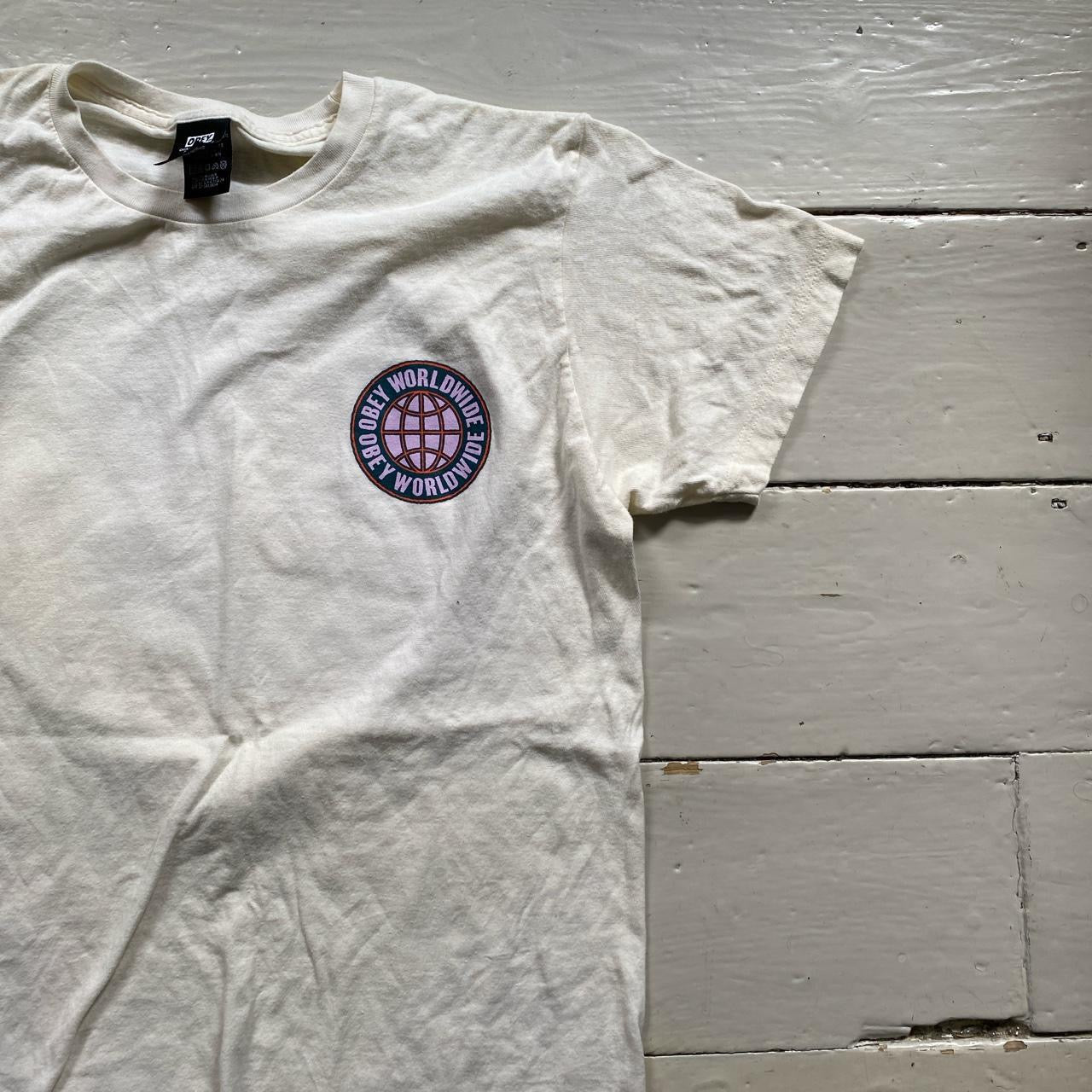 Obey White T Shirt (Medium)