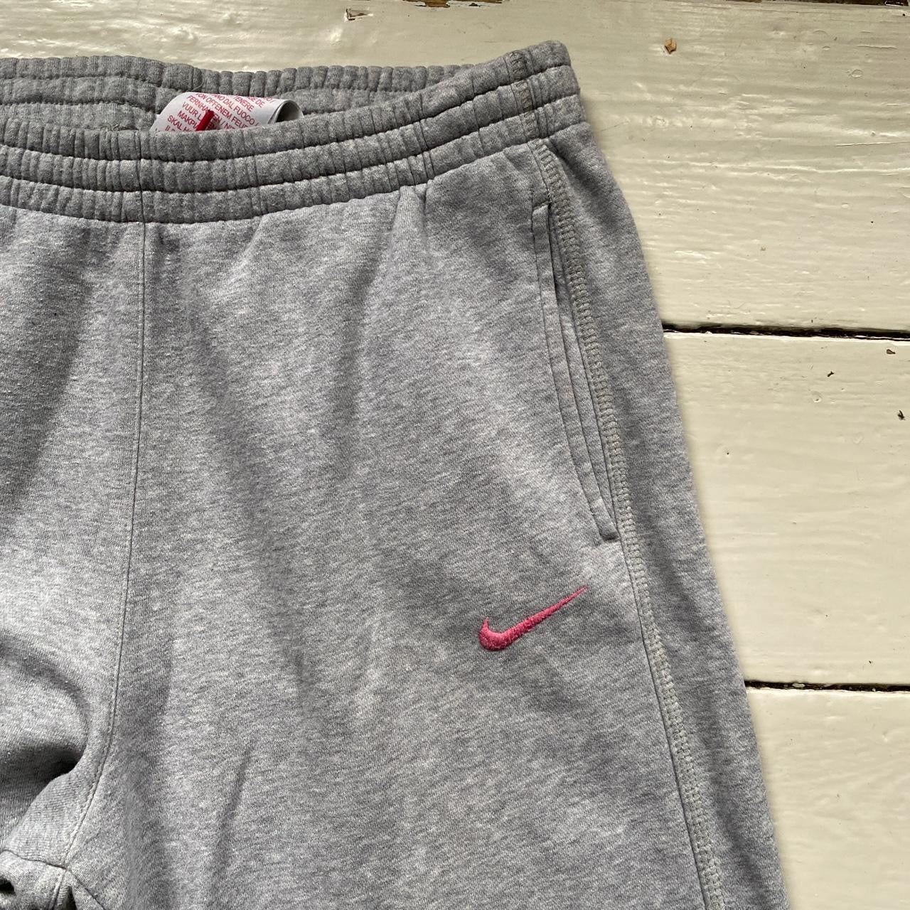 Nike Vintage Pink Swoosh Grey Joggers (Small)