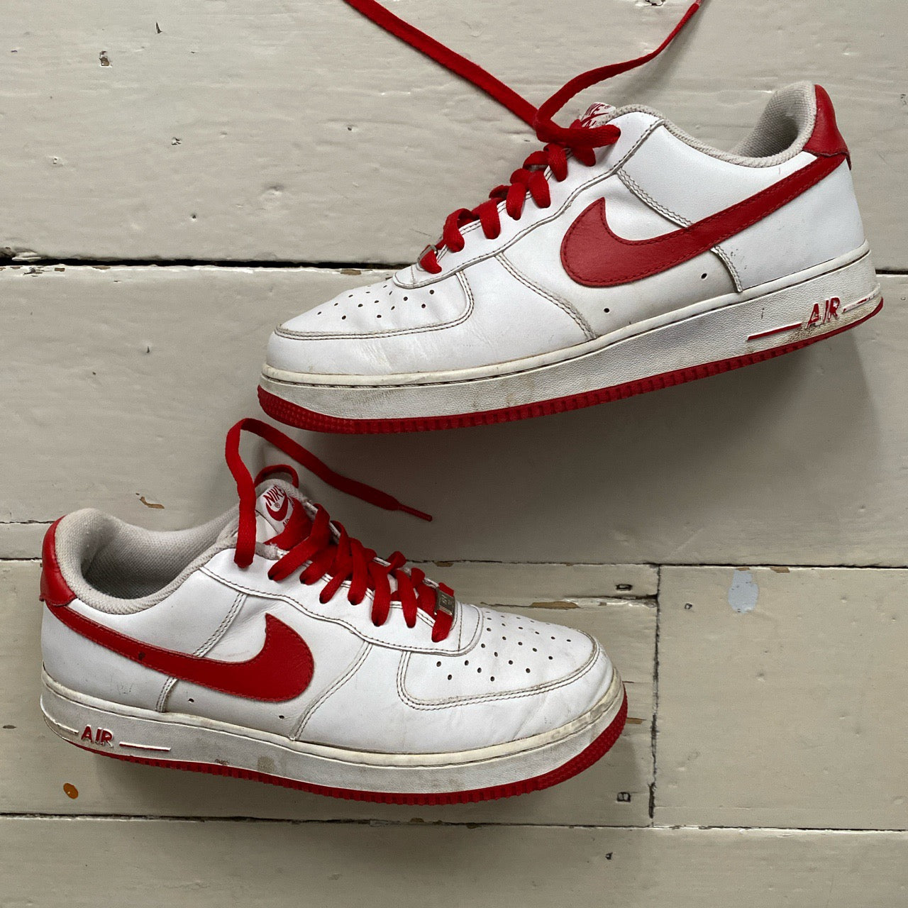 Nike Air Force 1 Vintage 2010 Red and White (UK 9)