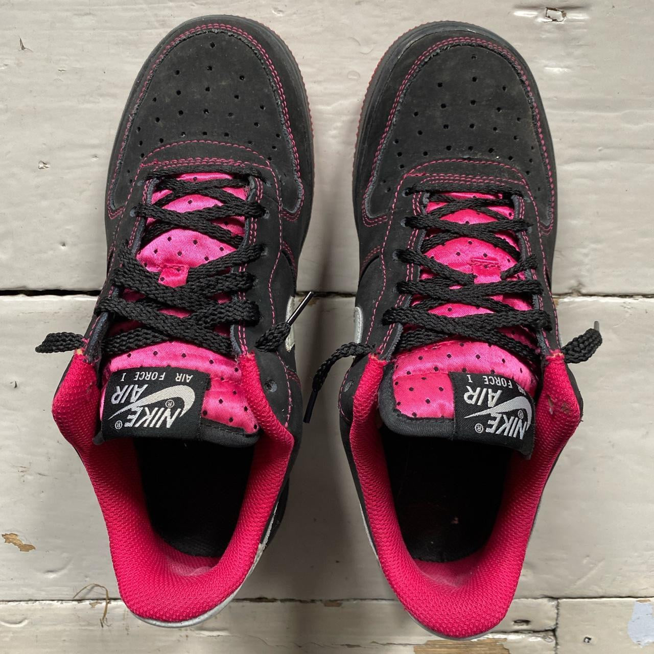Nike Air Force 1 Black and Pink (UK 4)