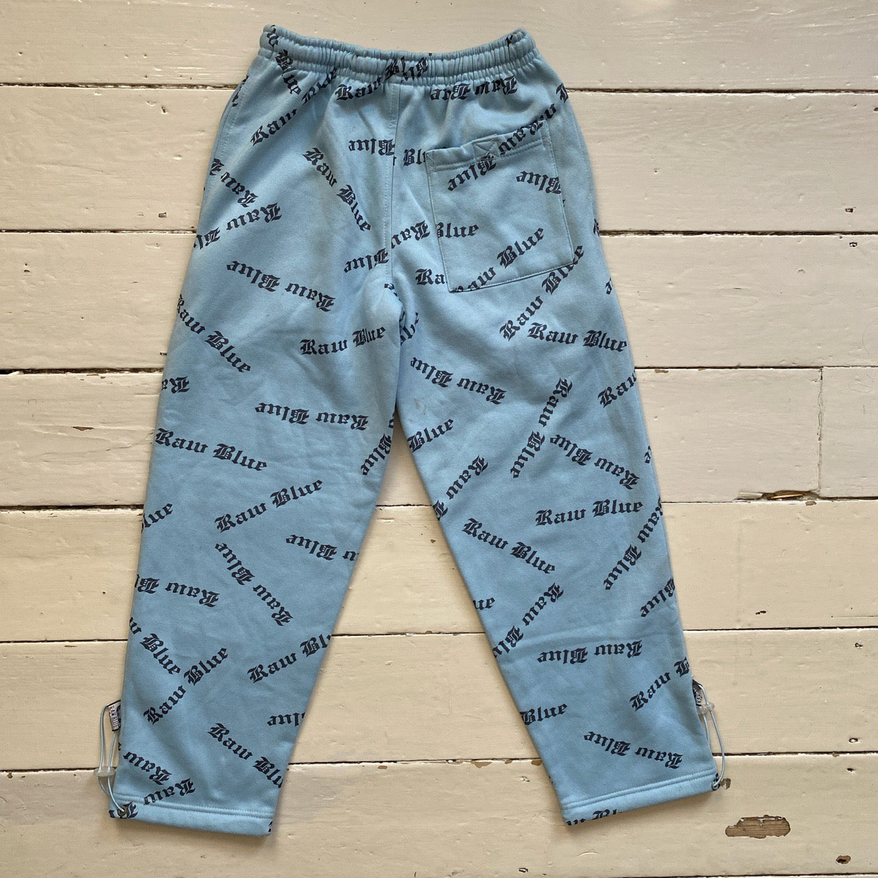 Raw Blue Vintage Repeat Logo Light Blue Joggers (Small)