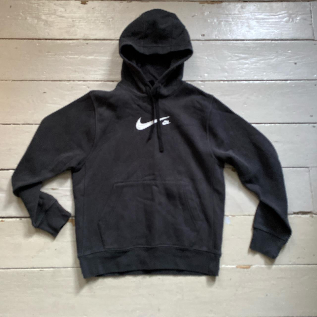 Nike Centre Swoosh Black Hoodie (Small)