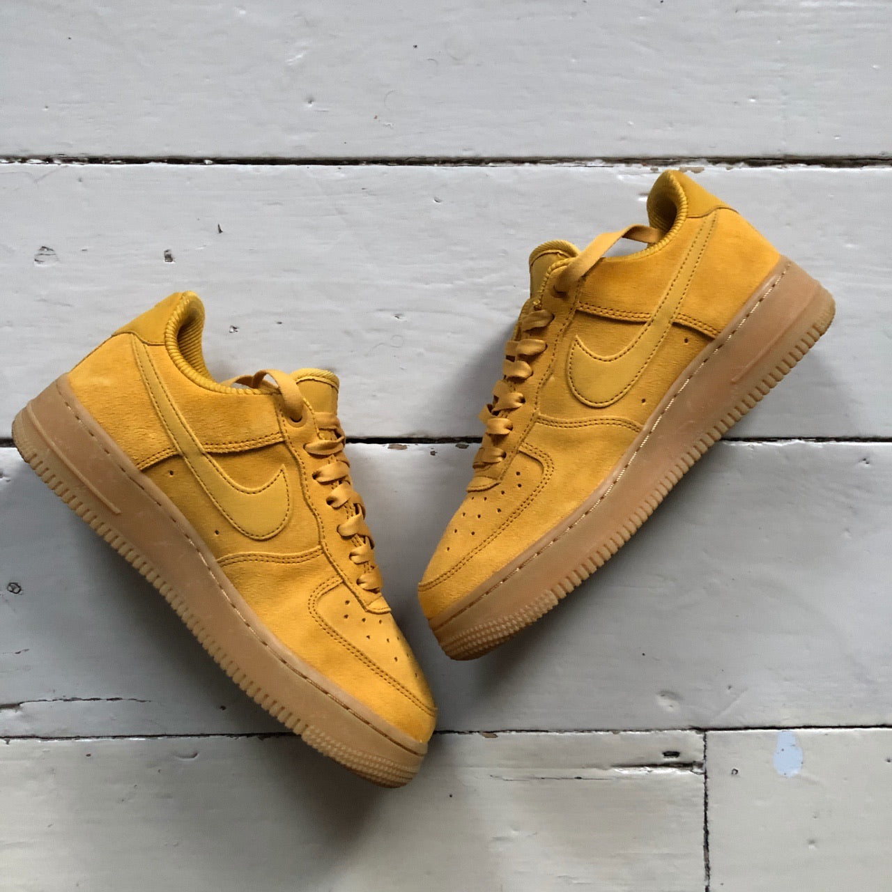 Nike Air Force 1 Mustard Yellow Suede (UK 5)