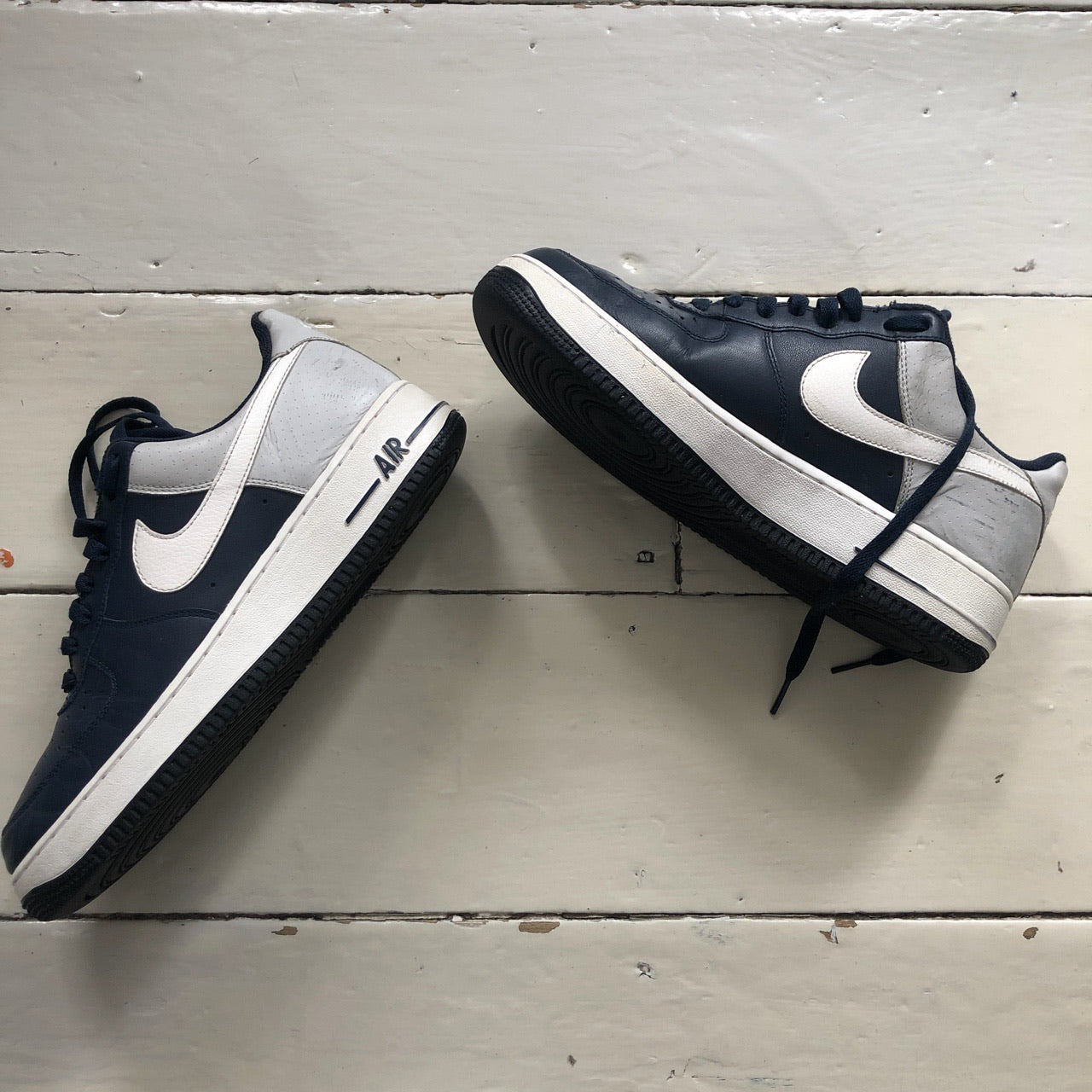 Nike Air Force 1 Navy & Grey (UK 8)