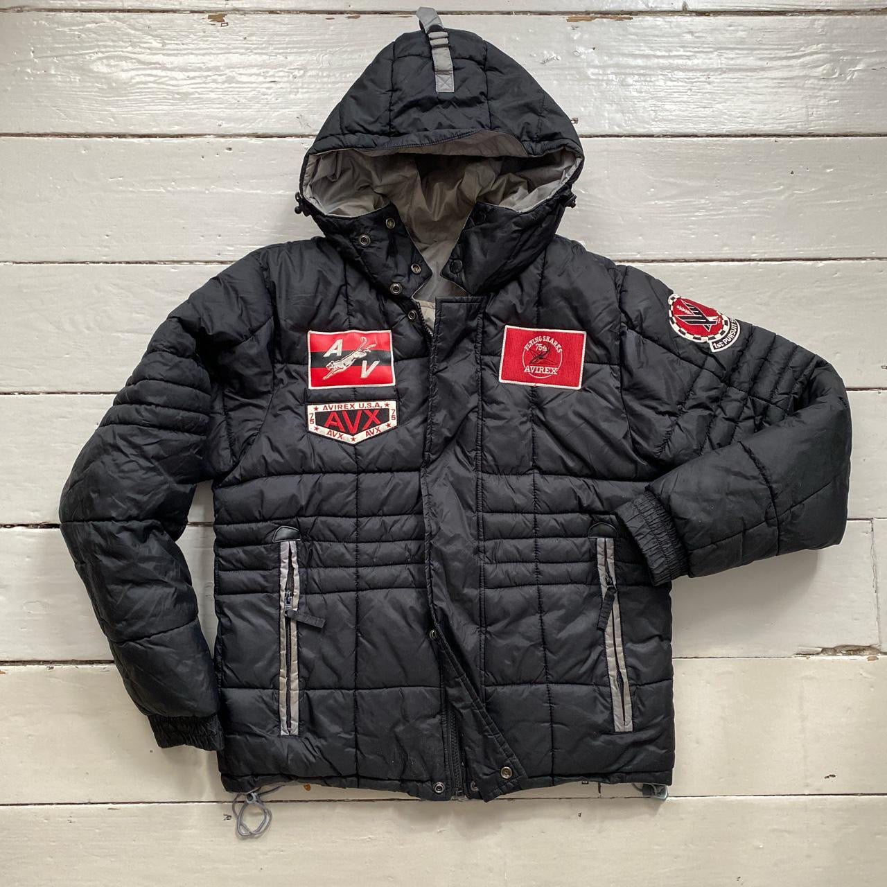 Avirex Reversible Puffer Bomber Jacket (Small)
