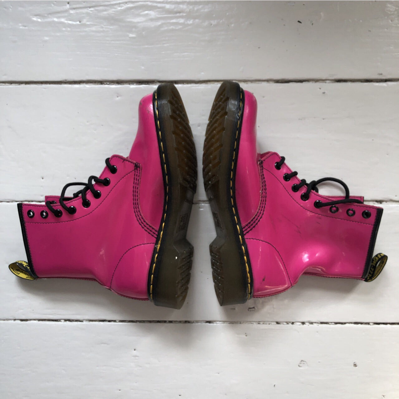 Dr Martens Pink Patent Boots (UK 5)