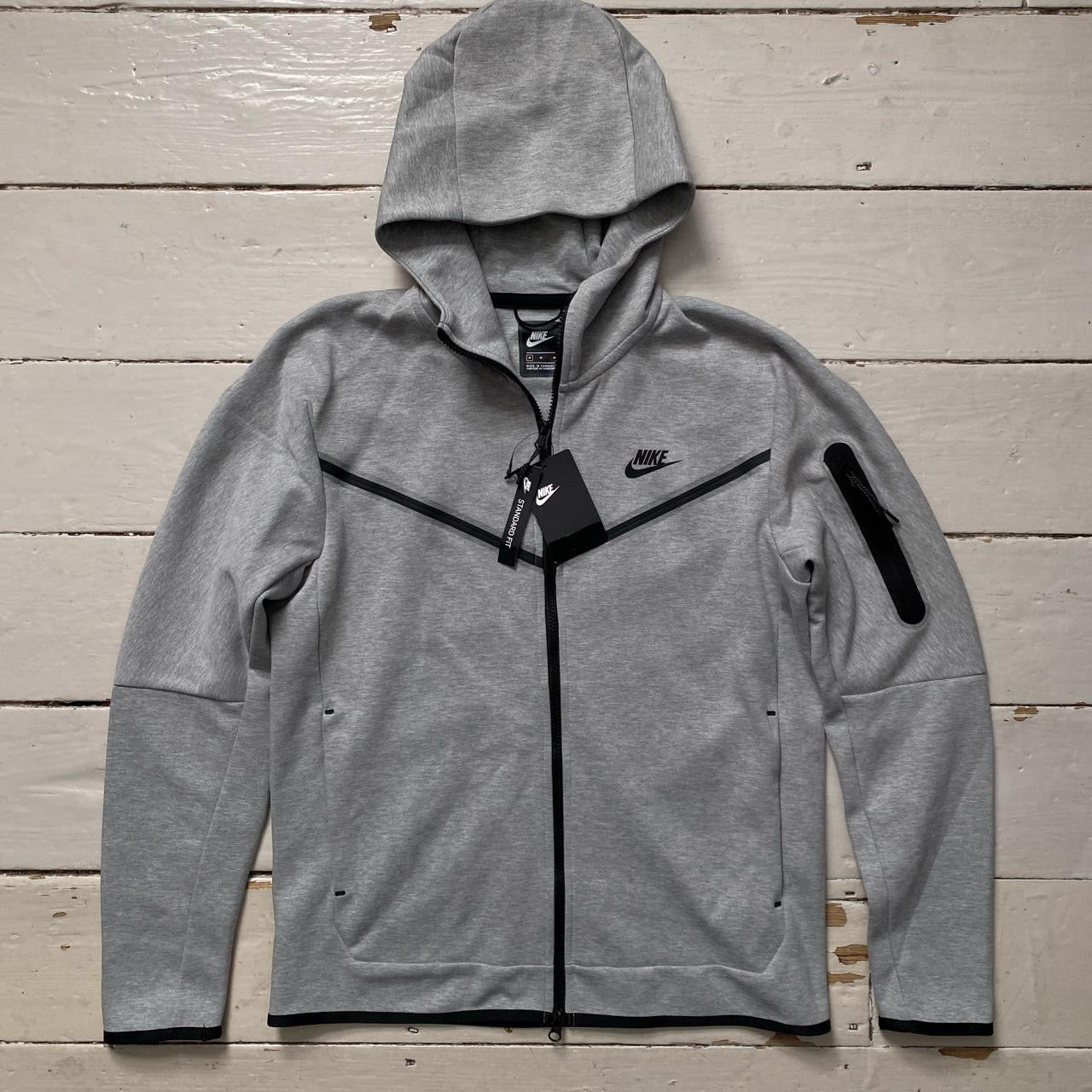 Nike Tech Fleece Grey New Season Hoodie (Medium)