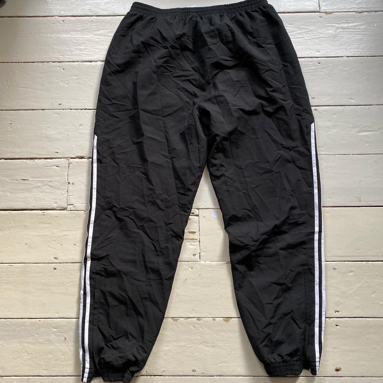 Adidas Black and White Shell Bottoms (XXL)
