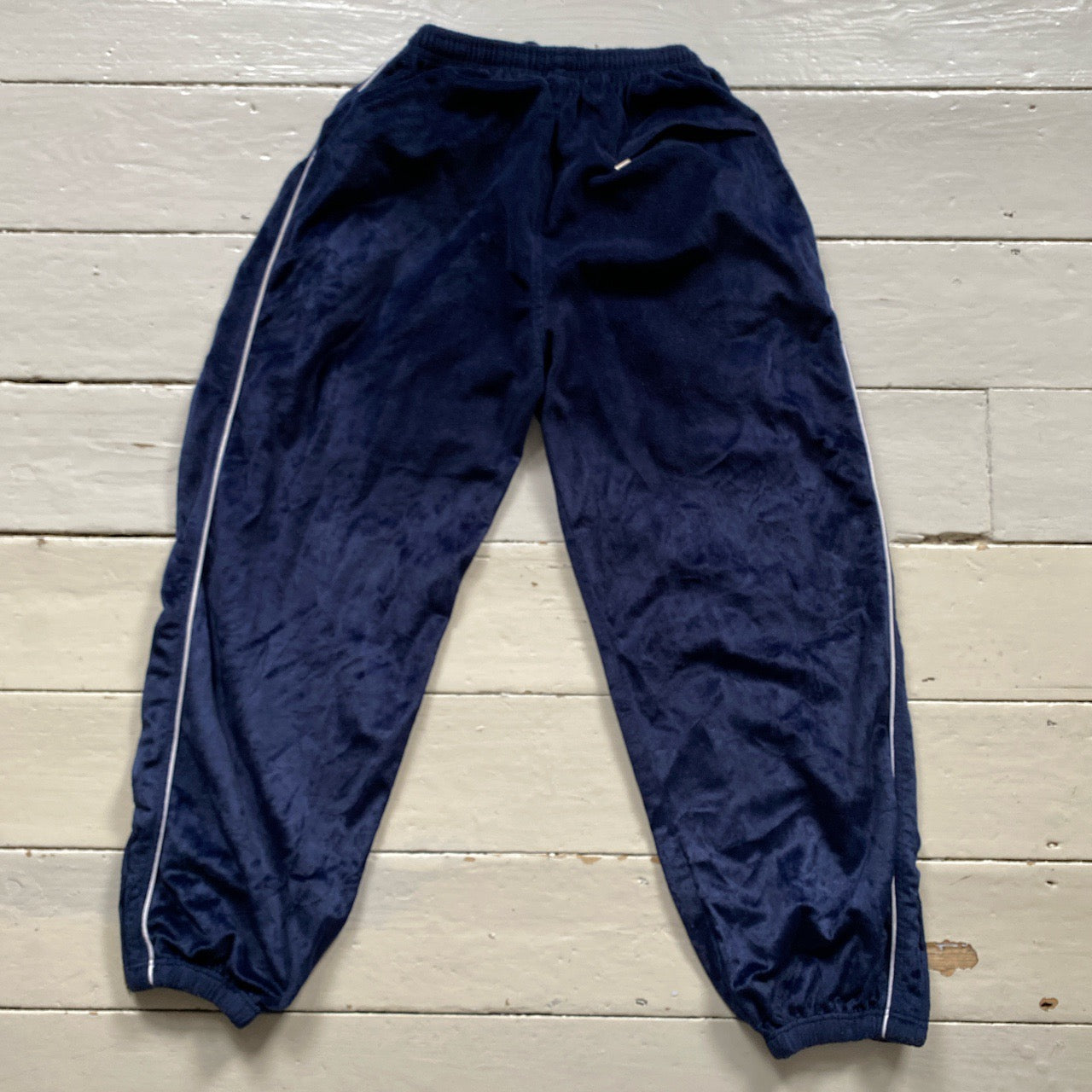 Raw Blue Velour Vintage 90’s Joggers (Large)