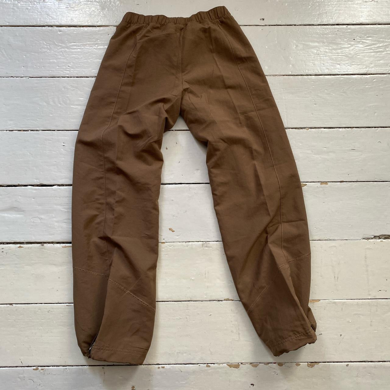 Nike Swoosh Brown Vintage Shell Bottoms (XS)