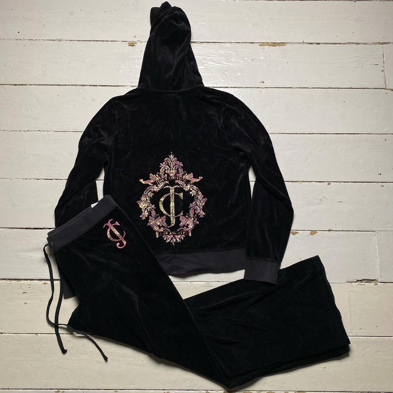 Juicy Couture Velour Black Tracksuit (XL)