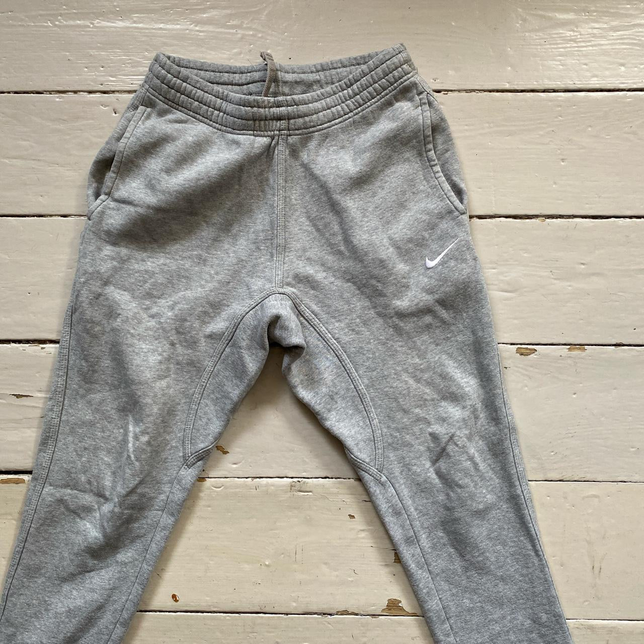Nike Swoosh Grey and White Joggers (Small)